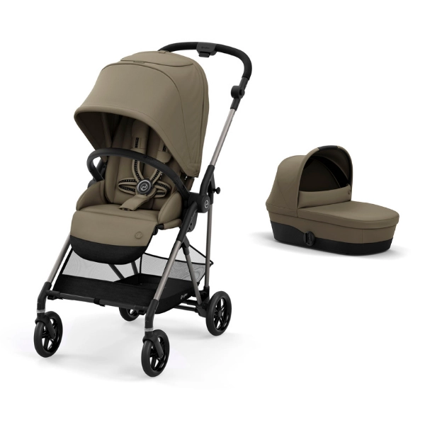 Poussette Cybex Melio 2 Châssis Bronze + Nacelle - Classic Beige (2022)