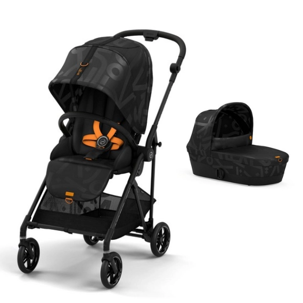 Poussette Cybex Melio Street + Nacelle - Real Black (2022)