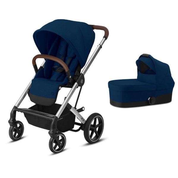 Pack Duo Cybex Balios S Lux - Châssis Silver + Nacelle S - Navy Blue (2022)