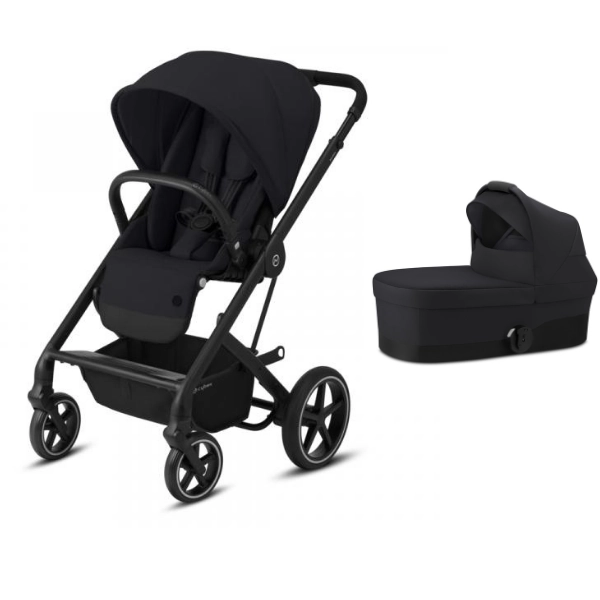 Pack Duo Cybex Balios S Lux - Châssis Black + Nacelle S - Deep Black (2022)