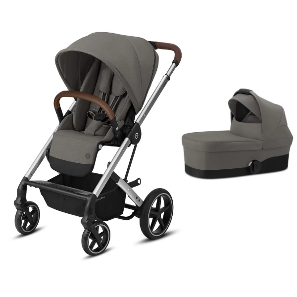 Pack Duo Cybex Balios S Lux - Châssis Silver + Nacelle S - Soho Grey (2022)