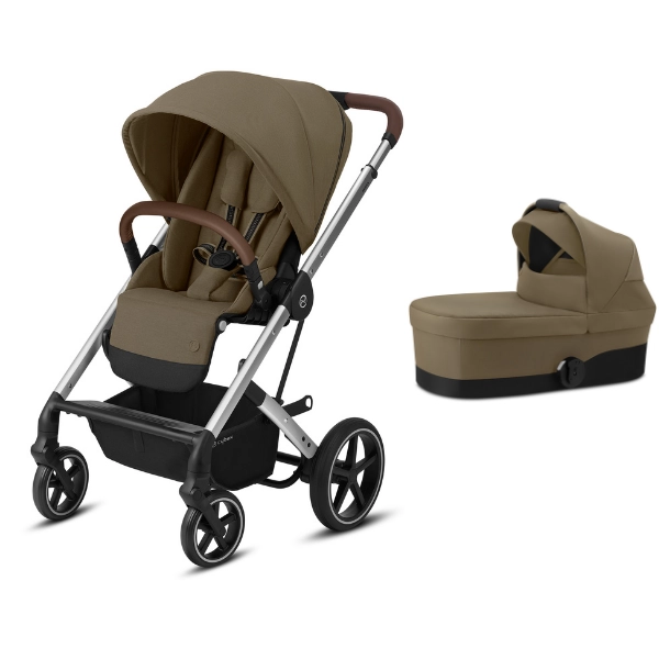 Pack Duo Cybex Balios S Lux - Châssis Silver + Nacelle S - Classic Beige (2022)