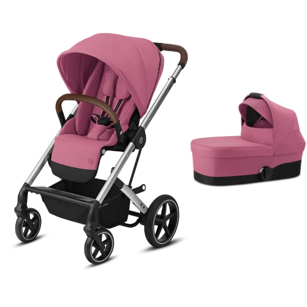 Pack Duo Cybex Balios S Lux - Châssis Silver + Nacelle S - Magnolia Pink (2022)