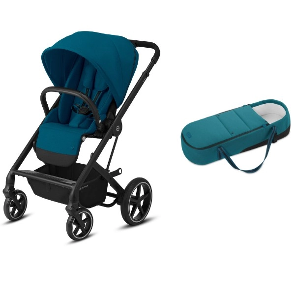 Poussette Cybex Balios S Lux - Châssis Black + Cocoon S - River Blue
