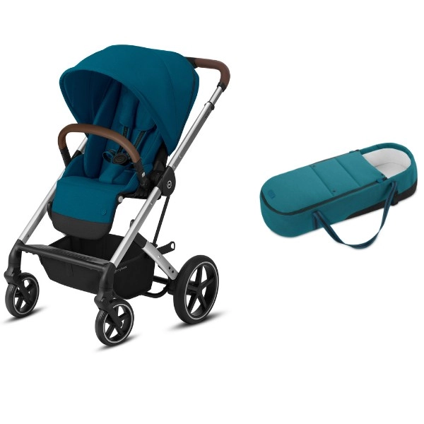Poussette Cybex Balios S Lux - Châssis Silver + Cocoon S - River Blue