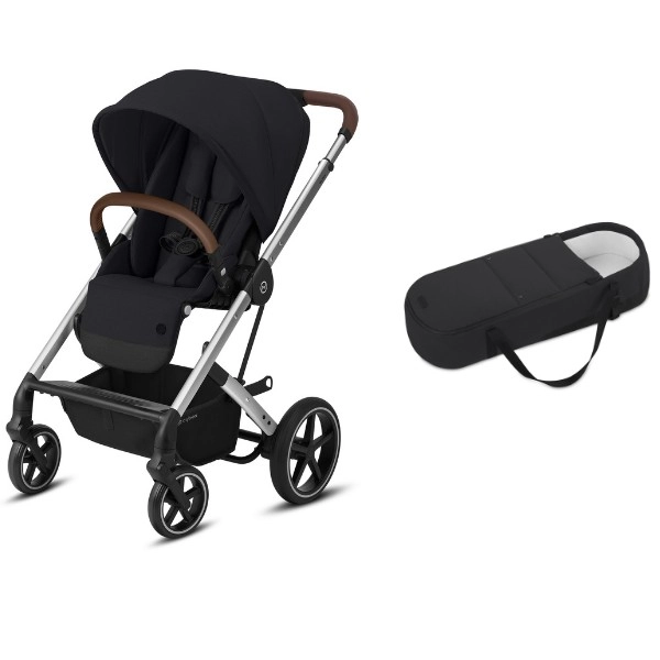 Poussette Cybex Balios S Lux - Châssis Silver + Cocoon S - Deep Black