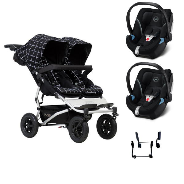 Double Mountain Buggy Duet V3.2 - Grid + 2 shells Cybex Aton 5