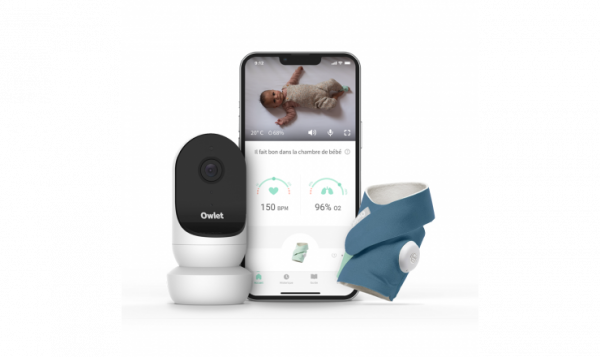 Pack Überwachungsmonitor Duo 2 Owlet Smart Sock 3 - Nachtblau + Babyphone Cam 2