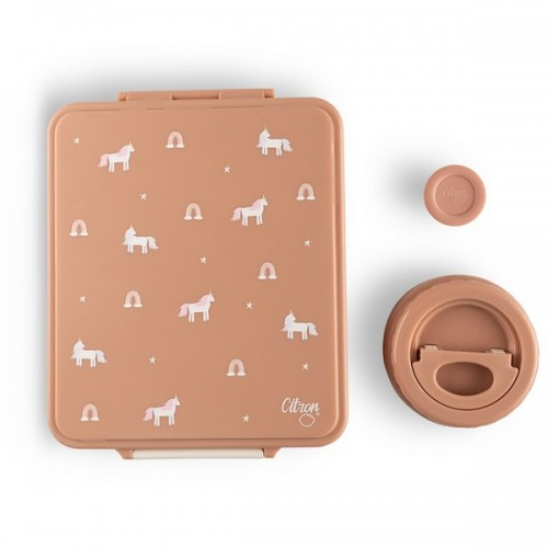 Lemon Meal Box - Unicorn + Insulated Container - Pink Blush
