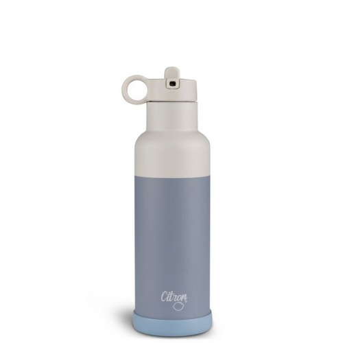 Gourde Isotherme 500ml Citron - Dusty Blue