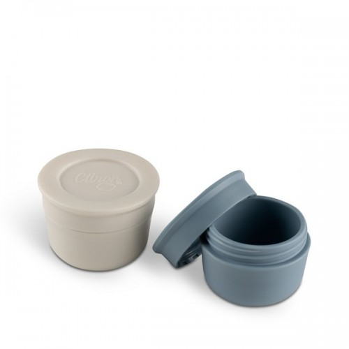 Lemon Sauce Jars - Dusty Blue/Cool Grey