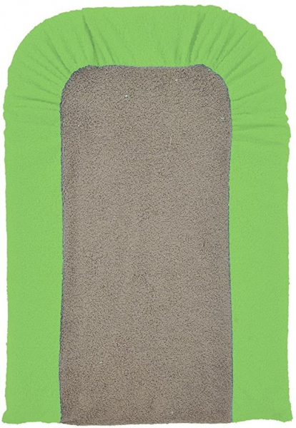 Looping Changing Mat + Towelling Cover - Taupe/Kiwi