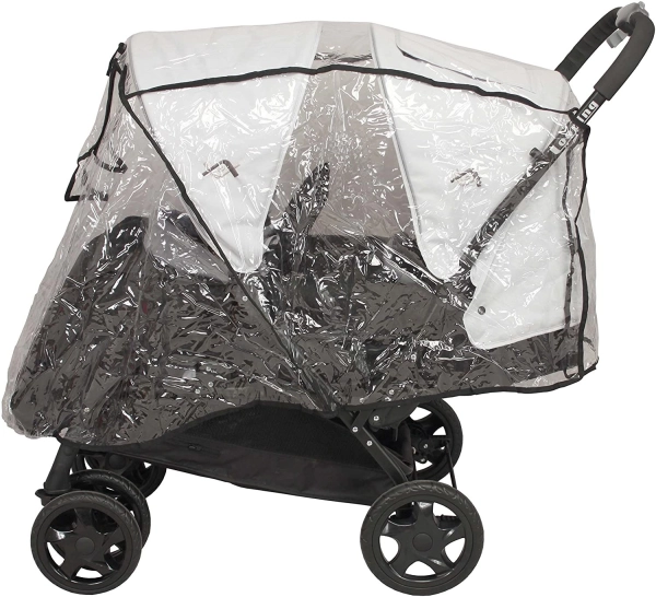 Housse Pluie Baby Jogger Pour Poussette City Mini 3 Roues / GT - Protection Complète Vent Et Pluie - Fermeture éclair Aérée