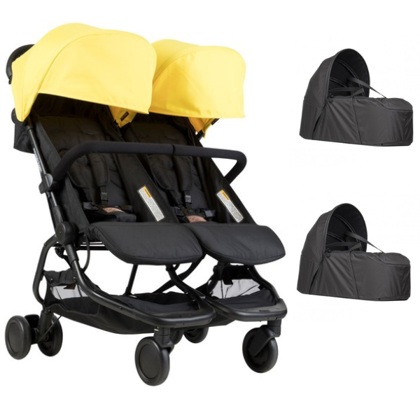 Poussette Double Mountain Buggy Nano Duo - Cyber + 2 Cocoon V2