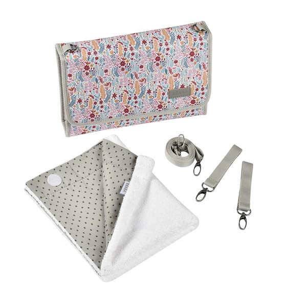 Béaba Geneva Nomad Changing Mat - Mirage Grey/Floral