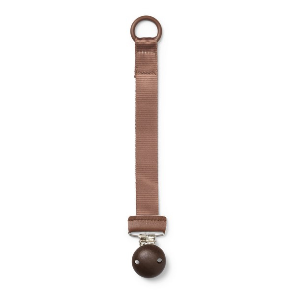 Elodie Wooden Pacifier Clip - Chocolate