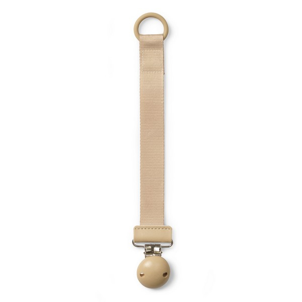 Elodie Wooden Pacifier Clip - Pure Khaki