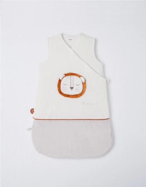 Sleeping bag 70cm Noukie's Babou &amp; Kendi - Ecru / Gris Clair