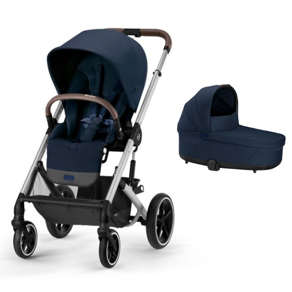 Poussette Cybex Balios S Lux 2 SLV - Ocean Blue + Nacelle Cot S Lux