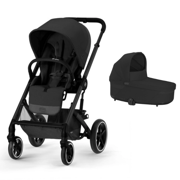 Poussette Cybex Balios S Lux - Châssis Black + Nacelle - Moon Black (2023)