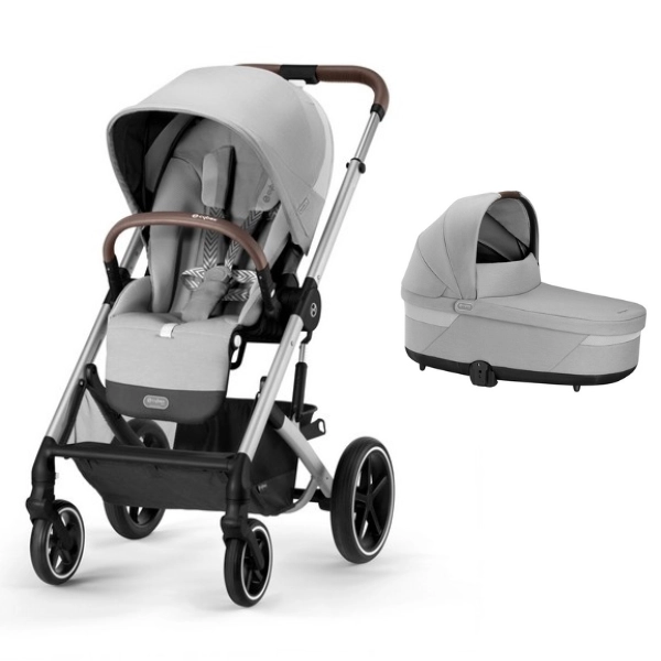 Poussette Cybex Balios S Lux 2 SLV - Stone Grey + Nacelle Cot S Lux
