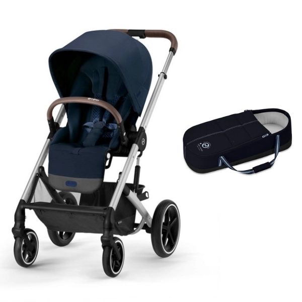 Poussette Cybex Balios S Lux - Châssis Silve + Cocoon S - Ocean Blue (2023)