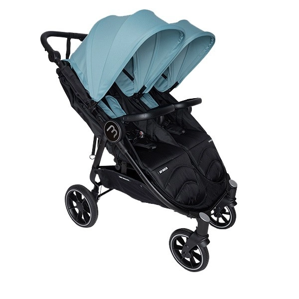 Baby Monsters Easy Twin 4 Black Edition/ Canopys Aqua Stroller