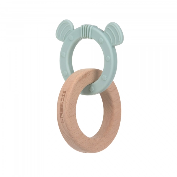 Lässig Little Chums 2-in-1 Teething Ring - Dog