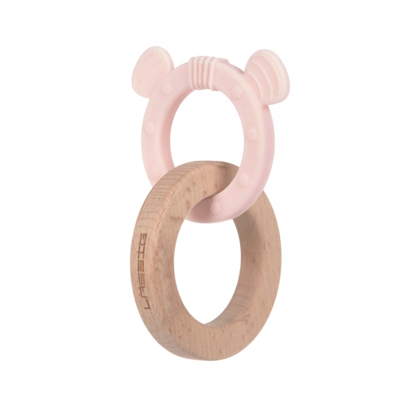 Lässig Little Chums 2-in-1 Teething Ring - Mouse