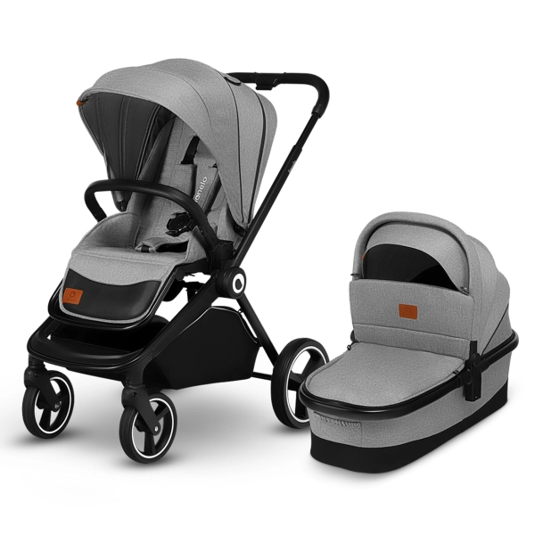 Poussette Lionelo Mika + Nacelle - Grey Stone