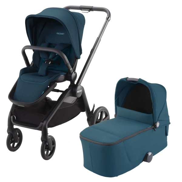 Poussette Recaro Celona - Châssis Noir + Nacelle Select - Teal Green