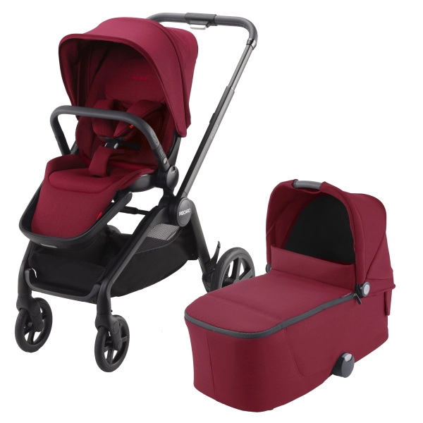 Poussette Recaro Celona - Châssis Noir + Nacelle Select - Garnet Red
