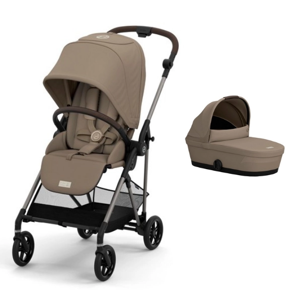 Poussette Cybex Melio 3 Châssis Bronze + Nacelle - Seashell Beige (2023)