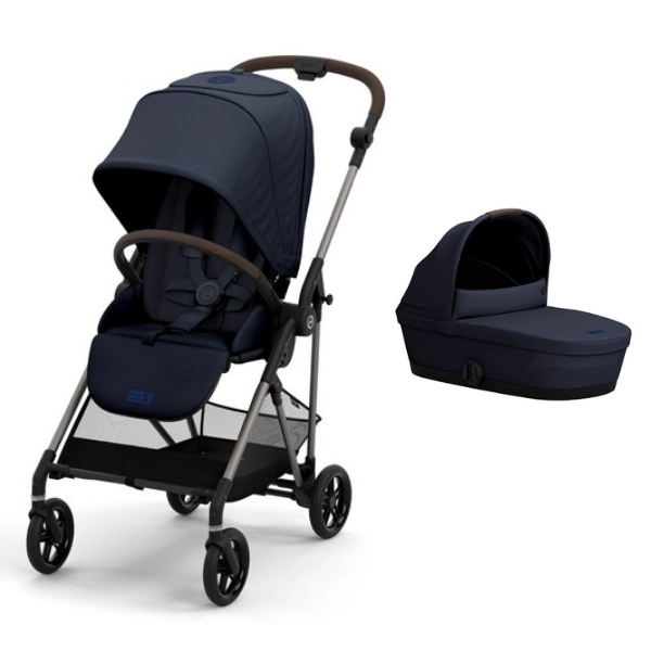 Poussette Cybex Melio 3 Châssis Bronze + Nacelle - Ocean Blue (2023)