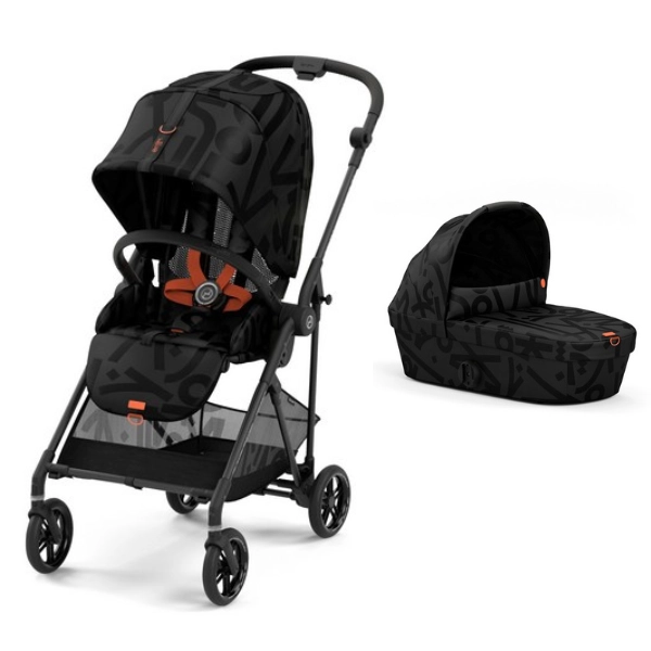 Poussette Cybex Melio 3 Street + Nacelle - Real Black (2023)