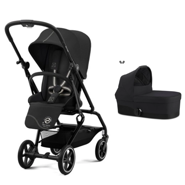 Poussette Cybex Eezy S Twist PLUS 2 - Châssis Black + Nacelle S - Moon Black