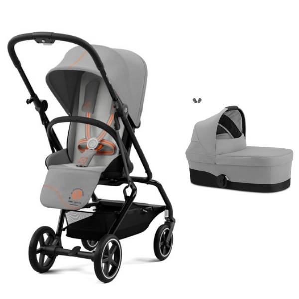Poussette Cybex Eezy S Twist PLUS 2 - Châssis Black + Nacelle S - Lava Grey