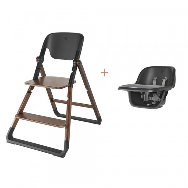 Chaise Haute Ergobaby Evolve + Assise Bébé - Dark Wood