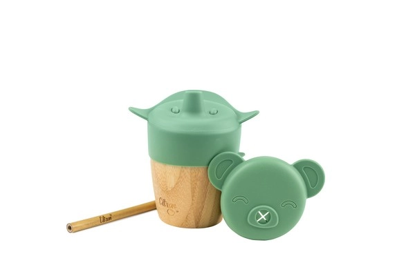 Lemon Bamboo Learning Mug - Green