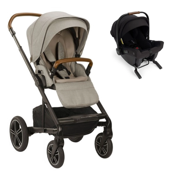 Nuna Mixx Next Stroller - Hazelwood + Pipa Urbn Car Seat - Caviar