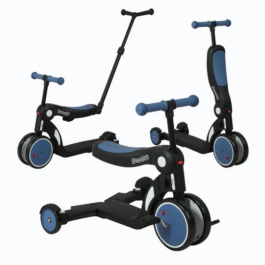 LIONELO Haari - Tricycle bébé évolutif - Jusqu'à 25 Kg - Siège réversible -  Grand Panier Sac - Porte-gobelet - Roue Libre - Limited