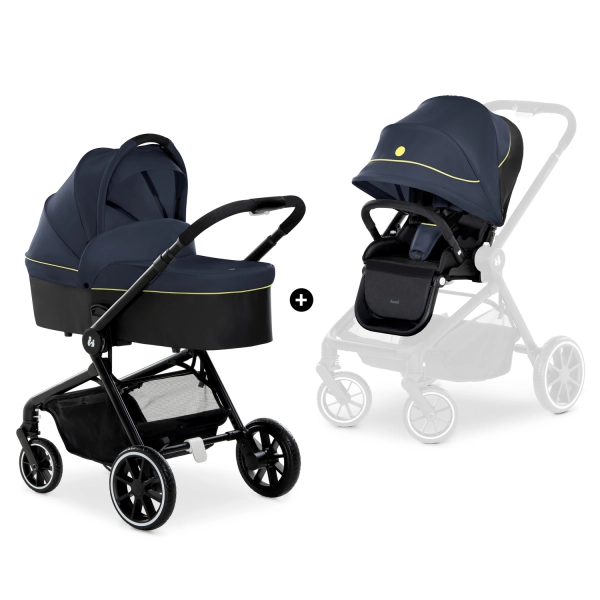 Poussette Hauck Move so Simply + Nacelle - Navy Neon