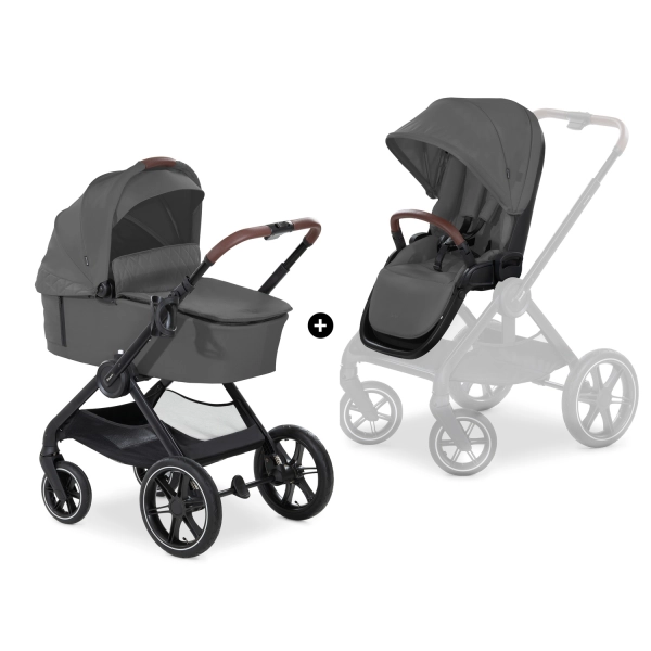 Poussette Hauck Walk N Care Air + Nacelle - Dark Grey