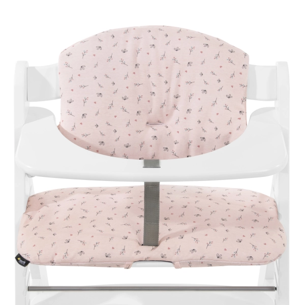 Coussin Chaise Haute Hauck Select - Jersey Flowers Rose
