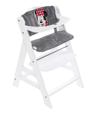 Hauck Deluxe High Chair Cushion - Minnie Mouse Grey