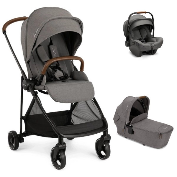 Nuna Ixxa baby carriage + Lytl carrycot + Pipa Next car seat - Granite