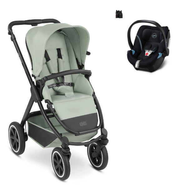 Poussette ABC Design Samba - Pine + Coque Auto Cybex Aton 5 - Deep Black