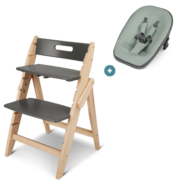 Chaise Haute Moji Yippy Tune - Stone + Assise Nouveau-Né - Mint