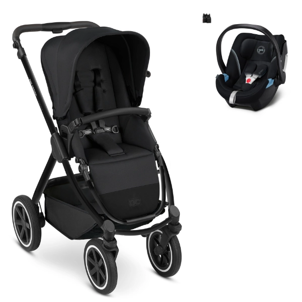 Poussette ABC Design Samba - Ink + Coque Auto Cybex Aton 5 - Deep Black