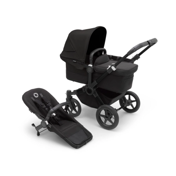 Poussette Bugaboo Donkey 5 Mono - Châssis Noir + Nacelle - Nuit noire